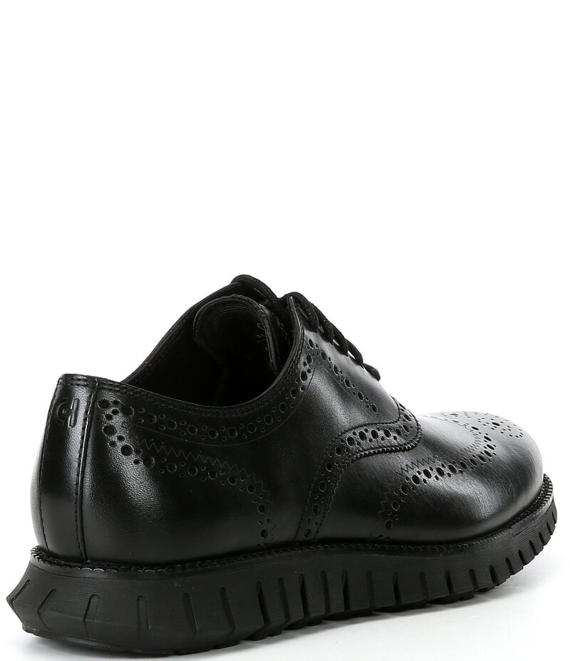 コールハーン メンズ シューズ ドレスシューズ ウィングチップ オックスフォード レザー Cole Haan Men's ZEROGRAND Remastered Wingtip Leather Oxfords Black/Black ブラック