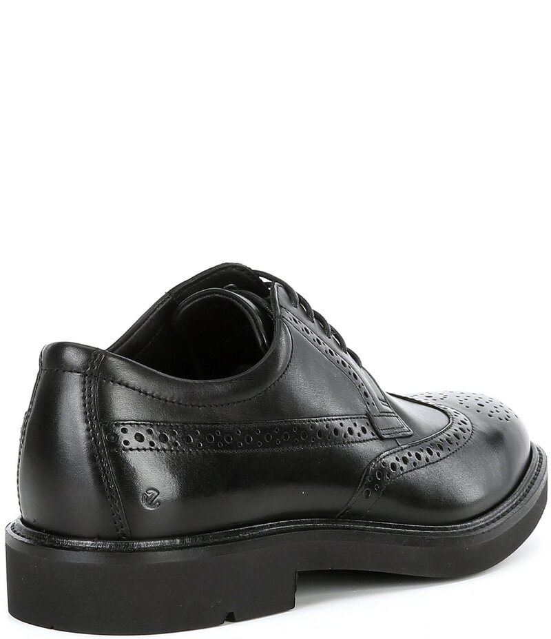 エコー メンズ シューズ ドレスシューズ ウィングチップ オックスフォード ブローグ レザー ECCO Men's Metropole London Leather Wingtip Brogue Detail Oxfords Black ブラック