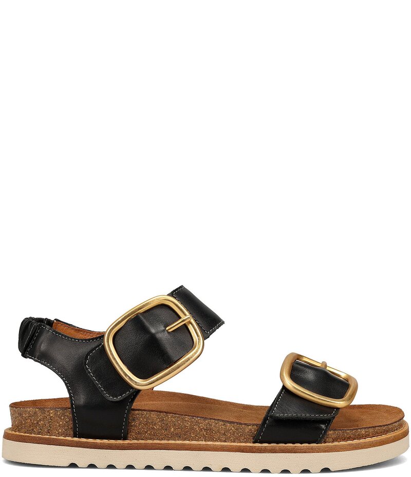 タオスフットウェア レディース シューズ パンプス サンダル レザー Taos Footwear On The Double Leather Sandals Black ブラック