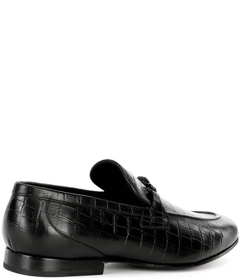 カートジェイガーロンドン メンズ シューズ スリッポン・ローファー レザー ローファー Kurt Geiger London Men's Alton Bit Buckle Croco Embossed Leather Loafers Black ブラック 40,820円