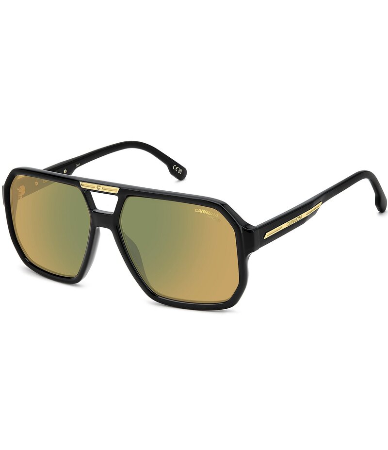 カレーナ レディース 付属物 サングラス・アイウェア Carrera Unisex Victory C 01/S 60粍 Aviator Sunglasses Black Yellow 黒いこと バッグ・小物・ブランド雑貨-その他-眼鏡・サングラス