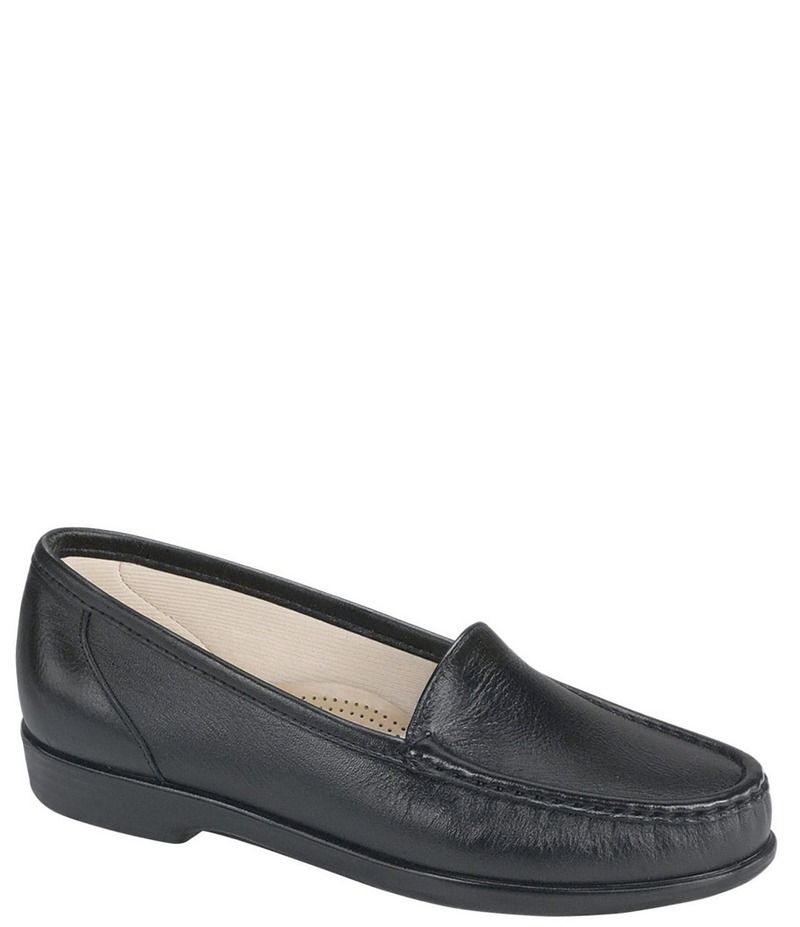サス レディース シューズ パンプス レザー ローファー SAS Simplify Leather Moccasin Loafers Black ブラック