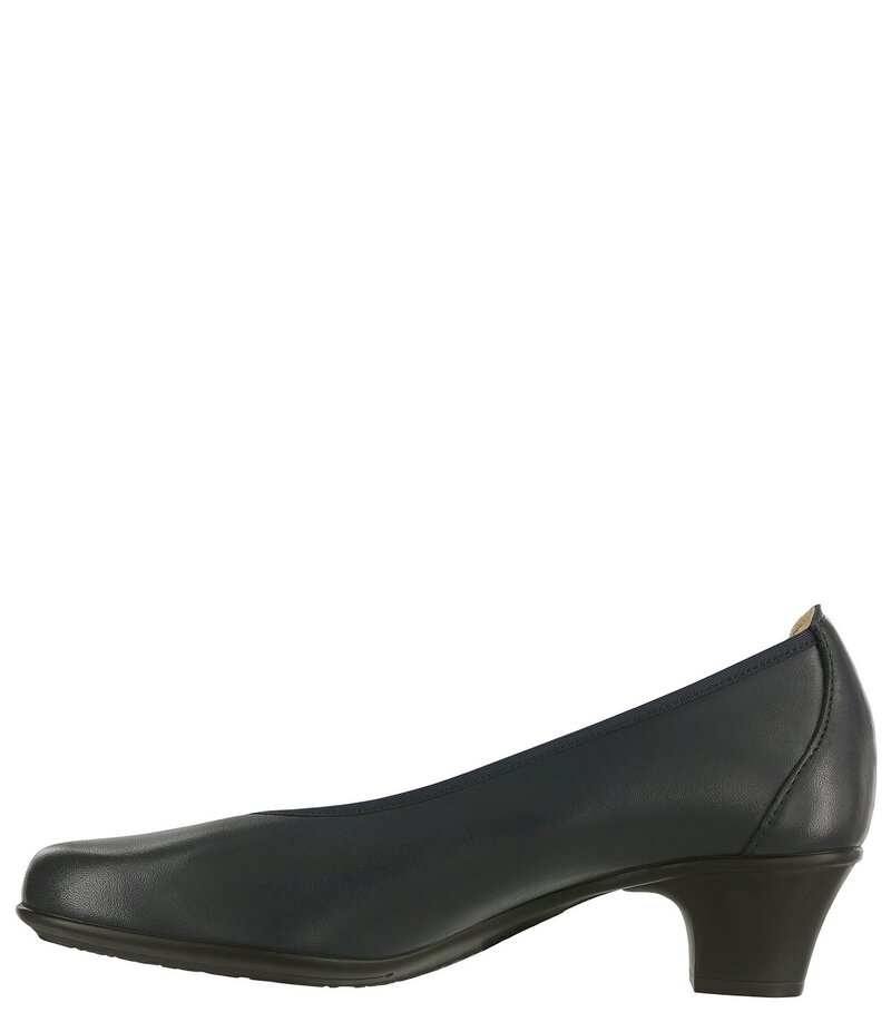 サス レディース シューズ パンプス なめし革 踵 SAS Milano Leather Block Heel Pumps Navy 米国海軍