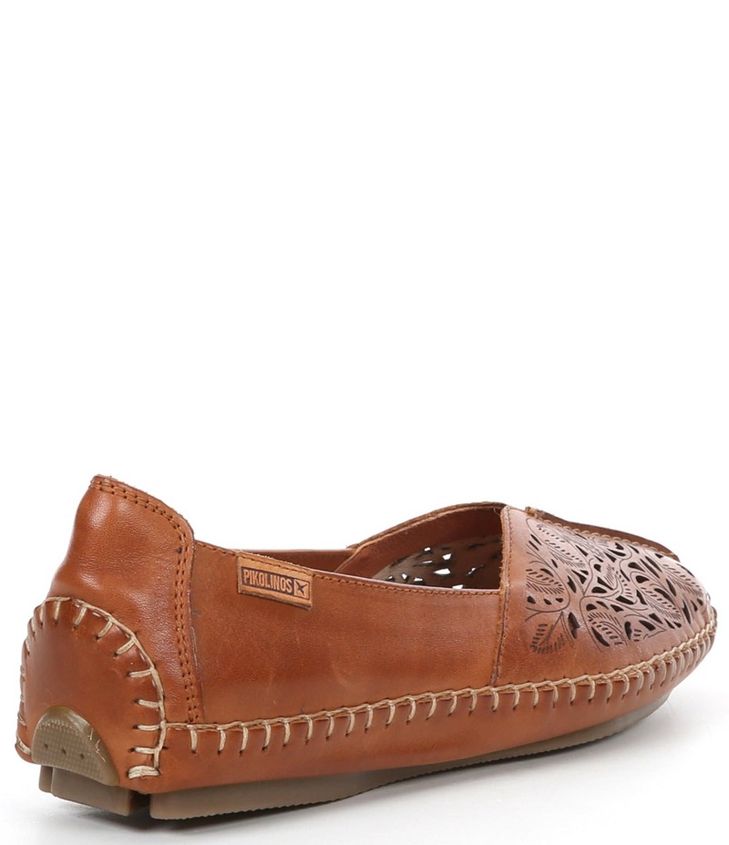 ピコリーノス レディース シューズ パンプス カットアウト なめし革 Pikolinos New Jerez Fashion Cut Out Detail Slip-On Leather Moccasins Brandy