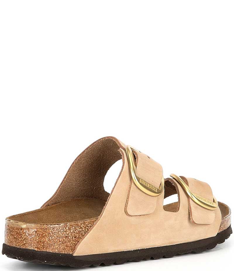 ビルケンシュトック レディース シューズ パンプス サンダル Birkenstock Women\u0027s Arizona Nubuck Big Buckle Slide Sandals Sandcastle