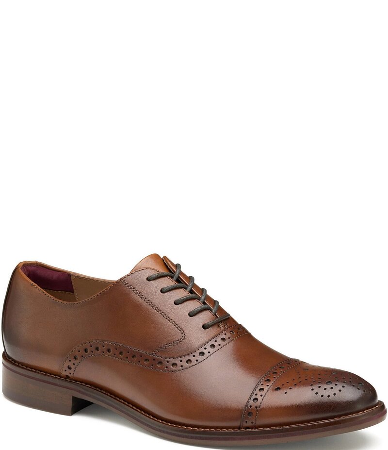 ジョンストンアンドマーフィー メンズ シューズ ドレスシューズ オックスフォード ブローグ キャップ レザー Johnston & Murphy Men's Conard Leather 2.0 Cap Toe Brogue Detail Oxfords Black ブラック