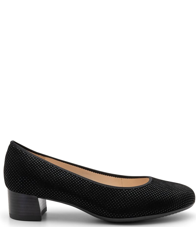アラ レディース シューズ パンプス スエードクロス 踵 ara Vivian Pin Dot Suede Block Heel Pumps Black Pin Dot Suede 黒いこと
