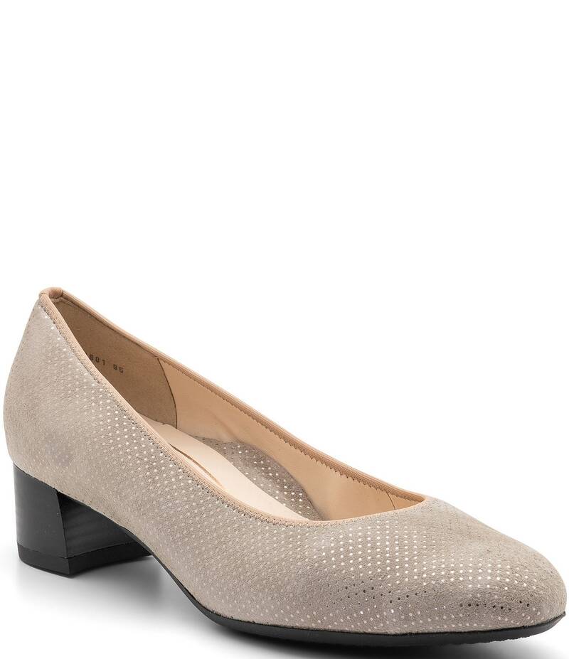 アラ レディース シューズ パンプス スエードクロス 踵 ara Vivian Pin Dot Suede Block Heel Pumps Sand Pin Dot Suede 真砂