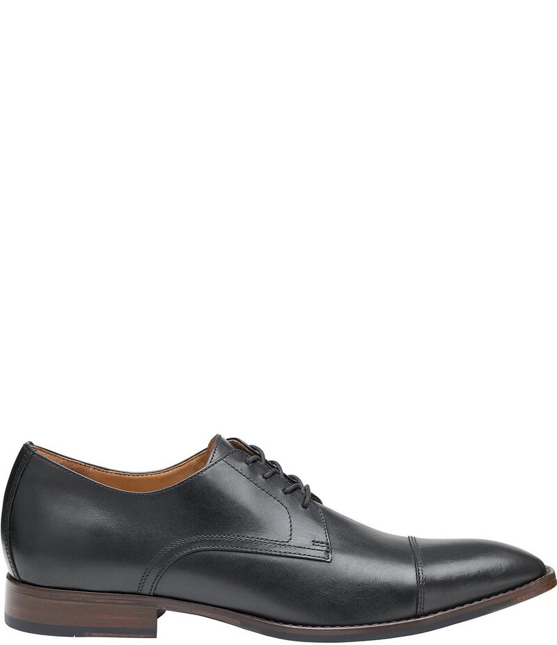 ジョンストンアンドマーフィー メンズ シューズ ドレスシューズ オックスフォード キャップ レザー Johnston & Murphy Men's Richland Leather Cap Toe Oxfords Black ブラック