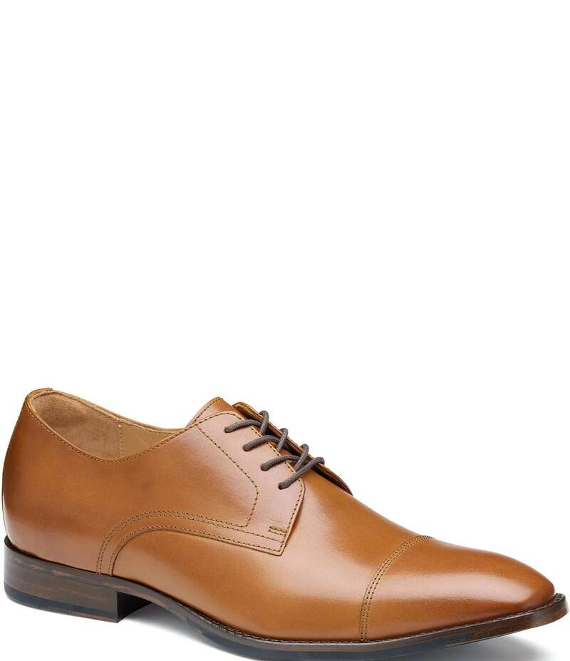 ジョンストンアンドマーフィー メンズ シューズ ドレスシューズ オックスフォード キャップ レザー Johnston & Murphy Men's Richland Leather Cap Toe Oxfords Tan タン