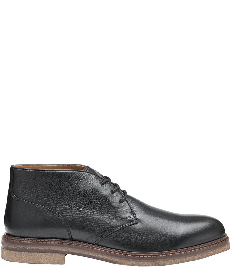 ジョンストンアンドマーフィー メンズ シューズ ブーツ・レインブーツ レース レザー Johnston & Murphy Men's Calder Leather Chukka Lace Up Boots Black ブラック｜ReVida 店