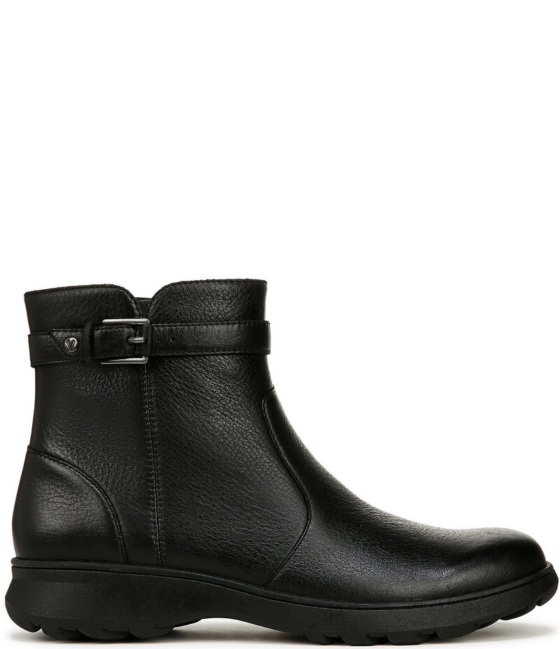 バイオニック レディース シューズ ブーツ・レインブーツ アンクル ブーツ レザー Vionic Redding Leather Buckle Ankle Booties Black ブラック｜ReVida 店
