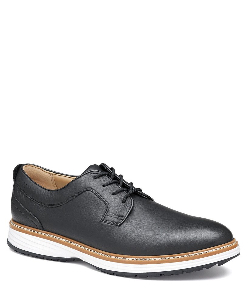 ジョンストンアンドマーフィー メンズ シューズ ドレスシューズ オックスフォード レース レザー Johnston & Murphy Men's Upton GL1 Luxe Leather Hybrid Lace Up Oxfords Black ブラック