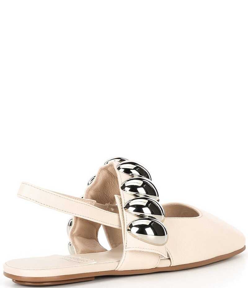 ジェフリー キャンベル レディース シューズ パンプス レザー Jeffrey Campbell Manon Leather Embellished Slingback Flats Bone/Silver シルバー