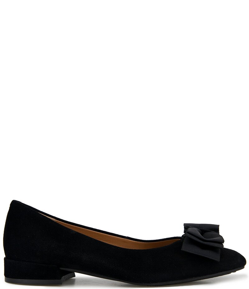 ジェントルソウルズ レディース シューズ パンプス スエードクロス Gentle Souls Atlas Suede Bow Dress Flats Black 黒いこと