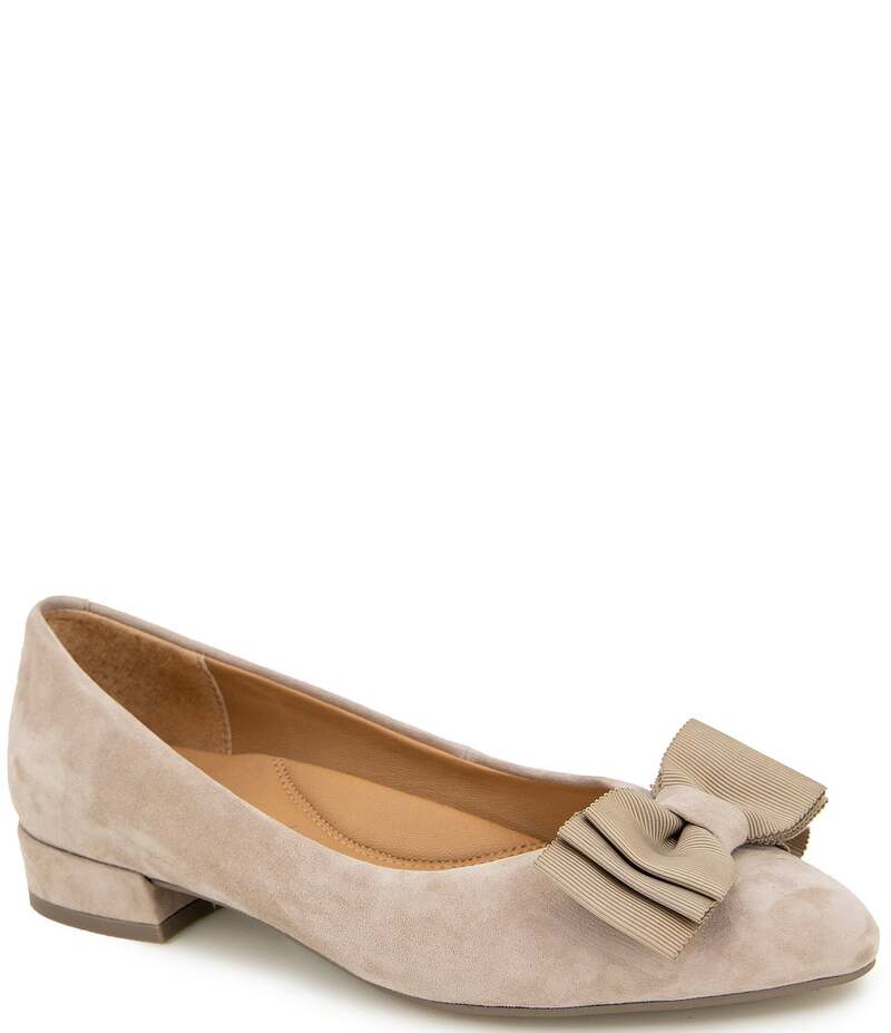 ジェントルソウルズ レディース シューズ パンプス スエードクロス Gentle Souls Atlas Suede Bow Dress Flats Mushroom