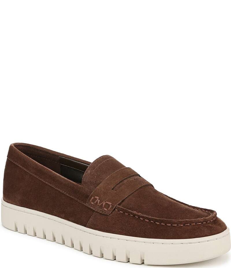 バイオニック メンズ シューズ スリッポン・ローファー スエード ローファー Vionic Men's Uptown Suede Penny Loafers Coffee コーヒー