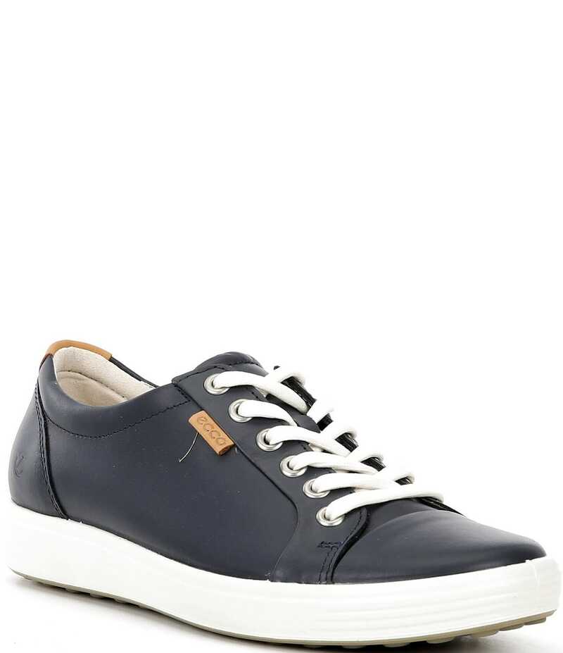 エコー レディース シューズ スニーカー レース レザー ECCO Women's Soft VII Leather Lace-Up Sneakers Marine