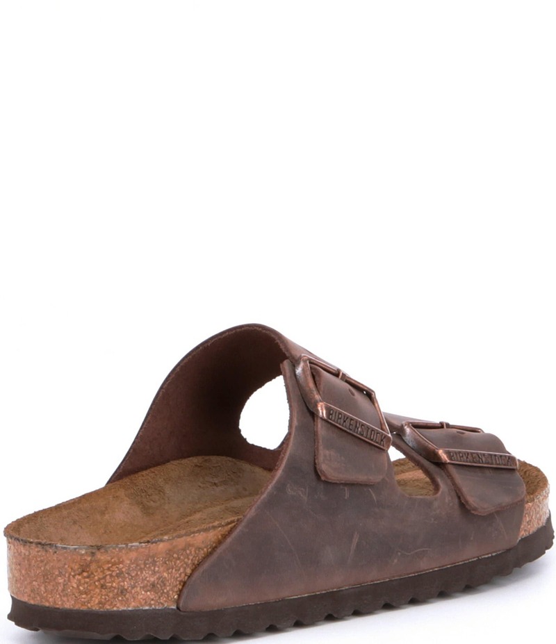 ビルケンシュトック レディース シューズ パンプス サンダル なめし革 Birkenstock Women\u0027s Arizona Oiled Leather Soft Footbed Slide Sandals Habana