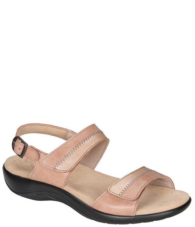 サス レディース シューズ サンダル レザー ヒール SAS Nudu Two-Toned Leather Heel Strap Sandals Dawn｜ReVida 店