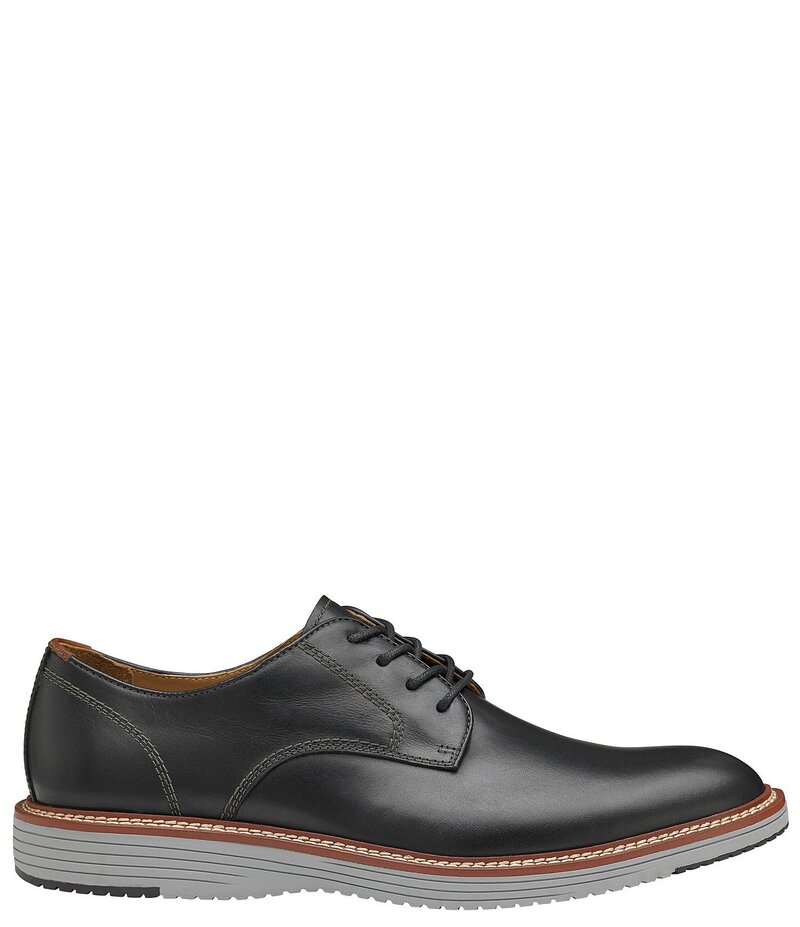 ジョンストンアンドマーフィー メンズ シューズ お召しものシューズ オックスフォード なめし革 Johnston \u0026 Murphy Men\u0027s Upton Leather Plain Toe Leather Oxfords Black 黒いこと ビジネスシューズ-メンズ靴