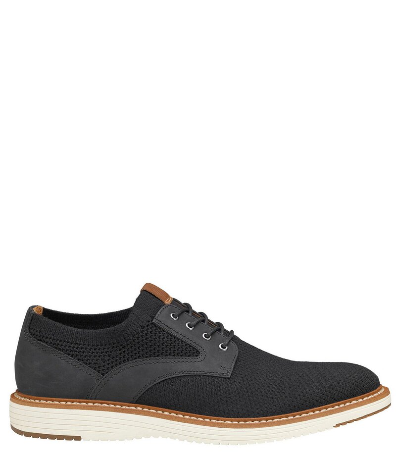 ジョンストンアンドマーフィー メンズ シューズ ドレスシューズ オックスフォード レース ニット Johnston & Murphy Men's Upton Knit Plain Toe Lace Up Oxfords Black ブラック｜ReVida 店