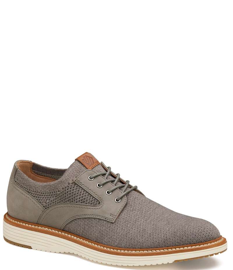 ジョンストンアンドマーフィー メンズ シューズ ドレスシューズ オックスフォード レース ニット Johnston & Murphy Men's Upton Knit Plain Toe Lace Up Oxfords Gray グレー