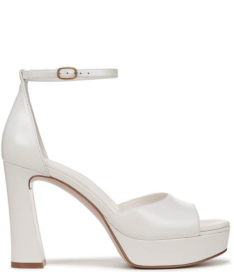 ナチュライザー レディース シューズ サンダル プラットフォーム アンクル レザー Naturalizer 27 EDIT Delphie Leather Ankle Strap Platform Dress Sandals Warm White ホワイト|ReVida 店