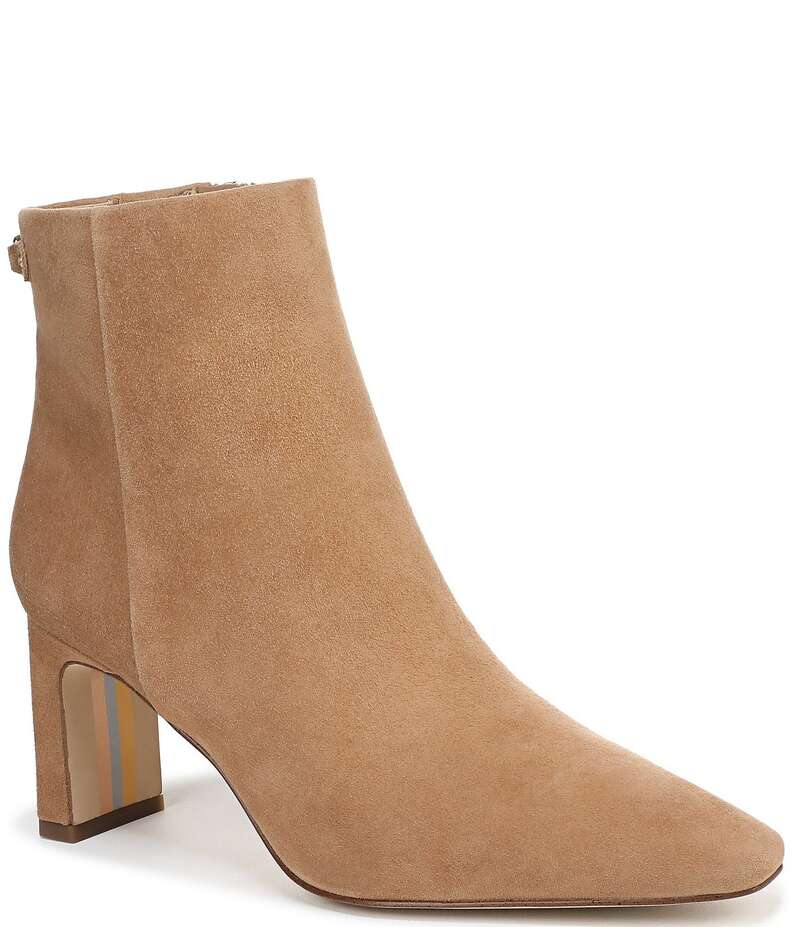 サムエデルマン レディース シューズ ブーツ・レインブーツ スエード ブーツ Sam Edelman Saige Suede Point Toe Dress Booties Cyprus Tan タン