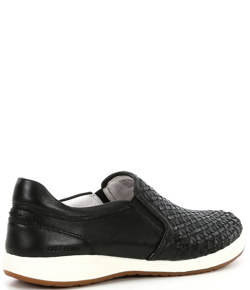 ジョセフセイベル レディース シューズ スニーカー レザー Josef Seibel Caren 72 Woven Leather Sneakers Black ブラック