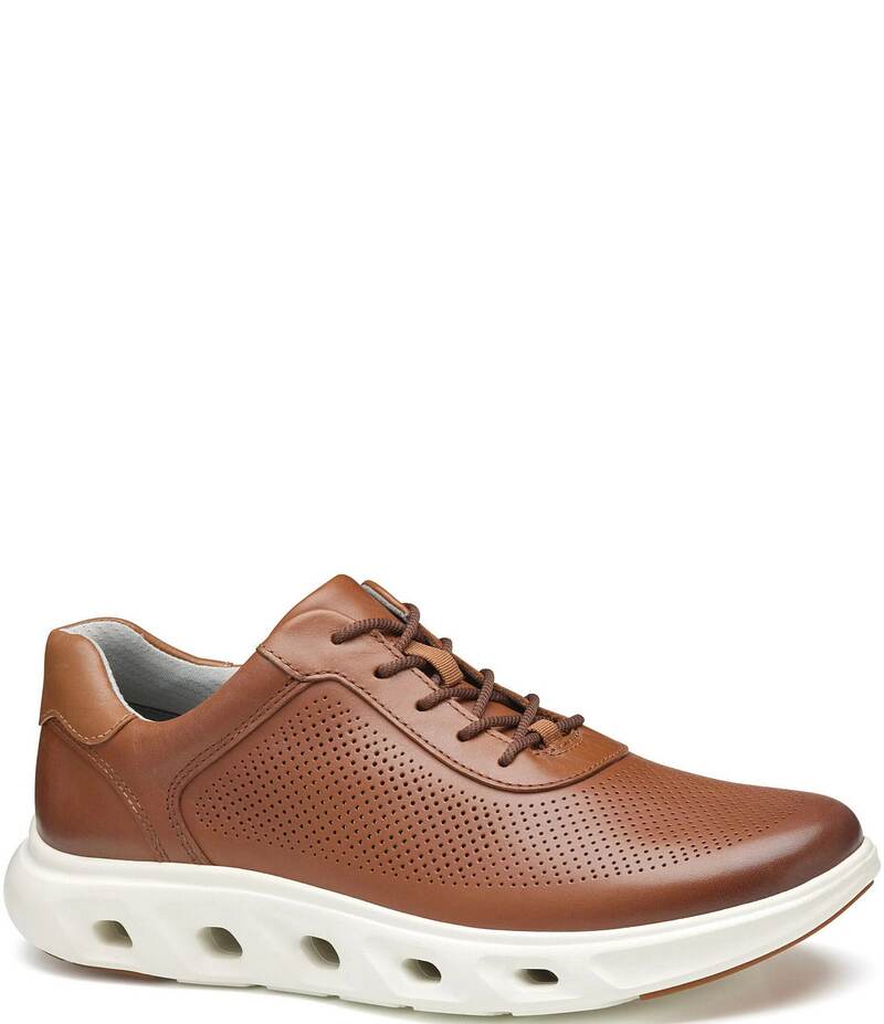 ジョンストンアンドマーフィー メンズ シューズ お召しものシューズ スニーカー なめし革 Johnston \u0026 Murphy Men\u0027s Reactivate Perforated Leather U-Throat Sneakers Tan タン ビジネスシューズ-メンズ靴