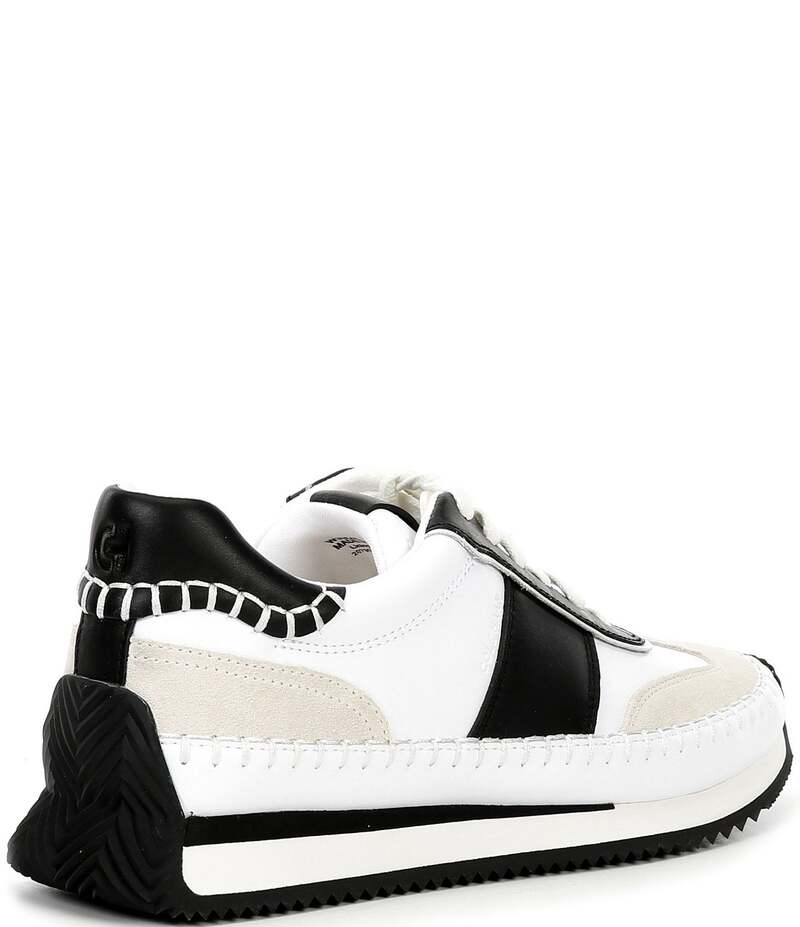 コールハーン レディース ボトムス カジュアルパンツ スニーカー レース レザー Cole Haan GrandPro Premier Leather Lace Up Runner Sneakers White/Black/Silver Birch ホワイト｜ReVida 店