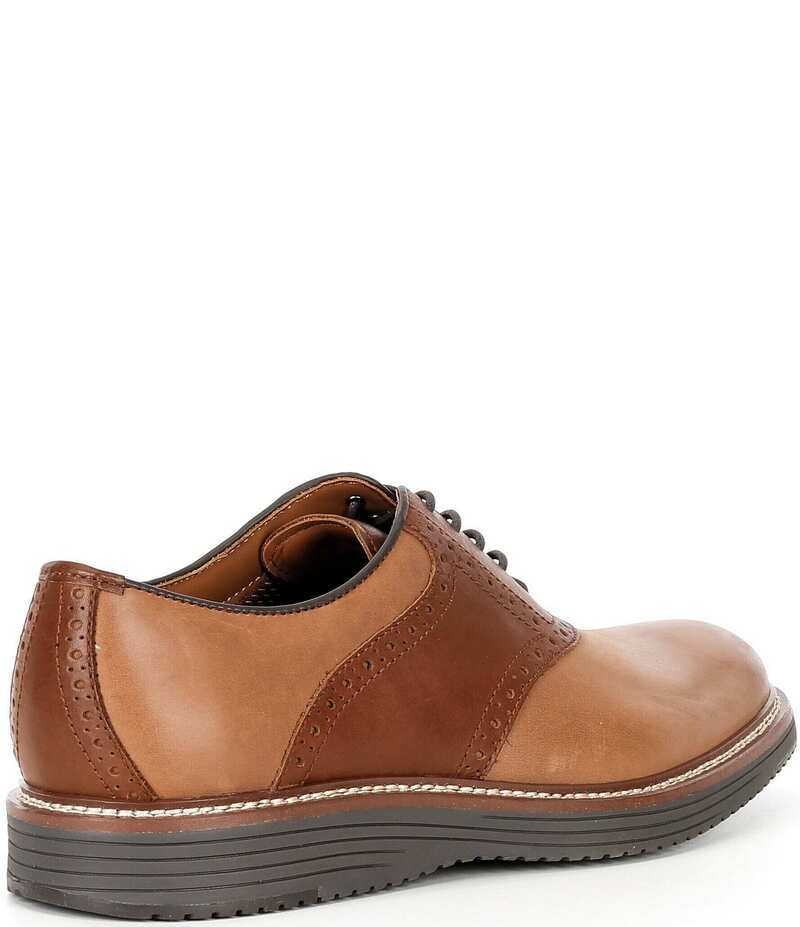 ジョンストンアンドマーフィー メンズ シューズ ドレスシューズ オックスフォード ブローグ レザー Johnston & Murphy Men's Upton Leather Brogue Detail Saddle Oxfords Tan/Tan タン