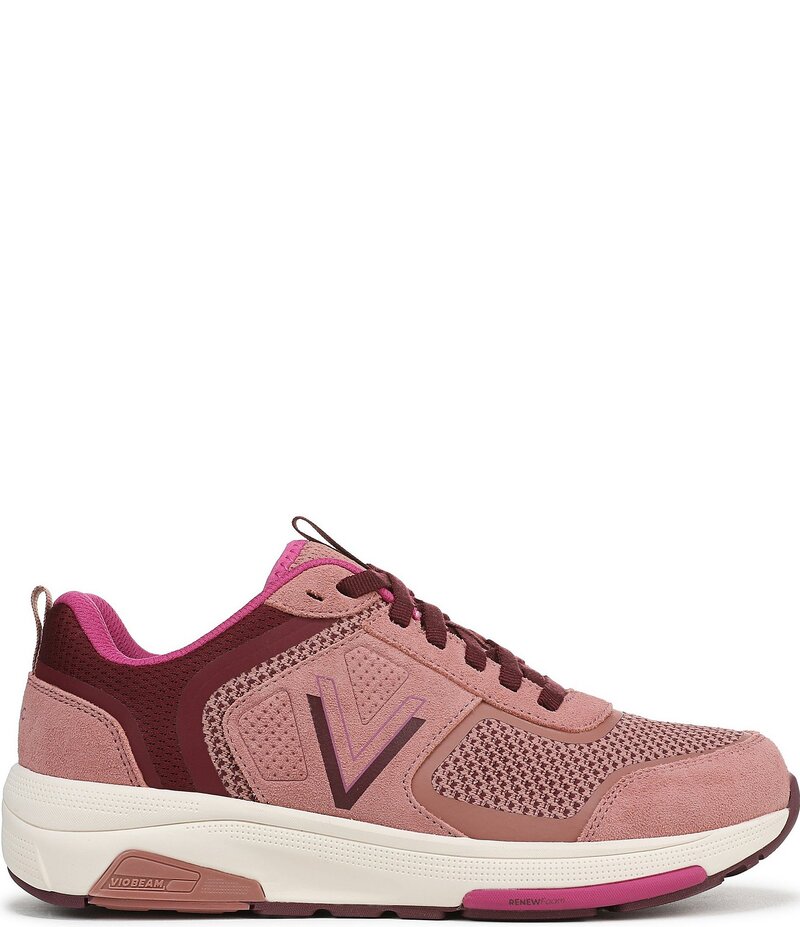 バイオニック レディース シューズ スニーカー メッシュ スエード Vionic Walk Strider Suede and Mesh Performance Walking Sneakers Cinder Rose