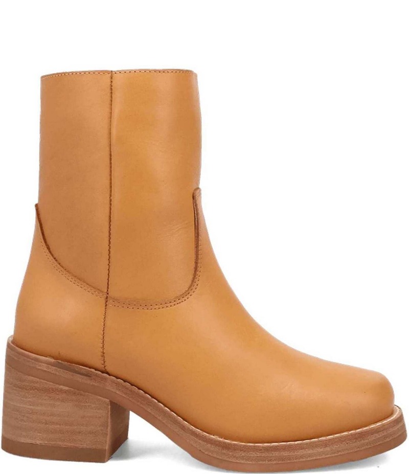 ディンゴ レディース シューズ ブーツ・レインブーツ レザー Dingo Roxy Leather Chunky Sole Booties Plantain｜ReVida 店