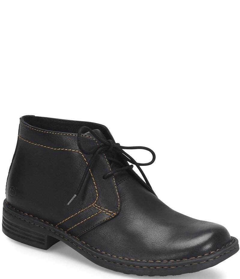 ボーン メンズ シューズ ブーツ・レインブーツ レザー Born Men's Harrison Leather Chukka Boots Black ブラック