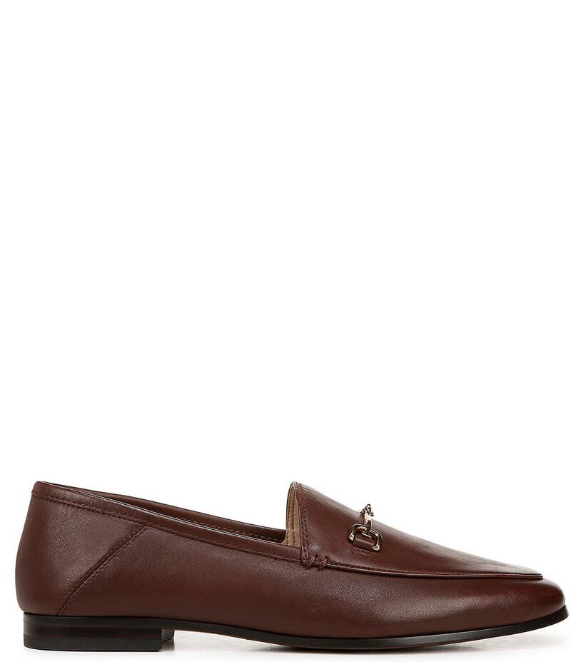 サムエデルマン レディース シューズ スリッポン・ローファー なめし革 置き目毛革 Sam Edelman Loraine Leather Bit Buckle Flat Loafers Terazzo Brown 赤銅色 レディース靴-靴-ローファー