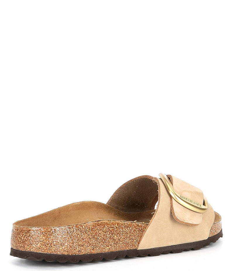 ビルケンシュトック レディース シューズ パンプス サンダル Birkenstock Madrid Big Buckle Detail Nubuck Slide Sandals Sandcastle