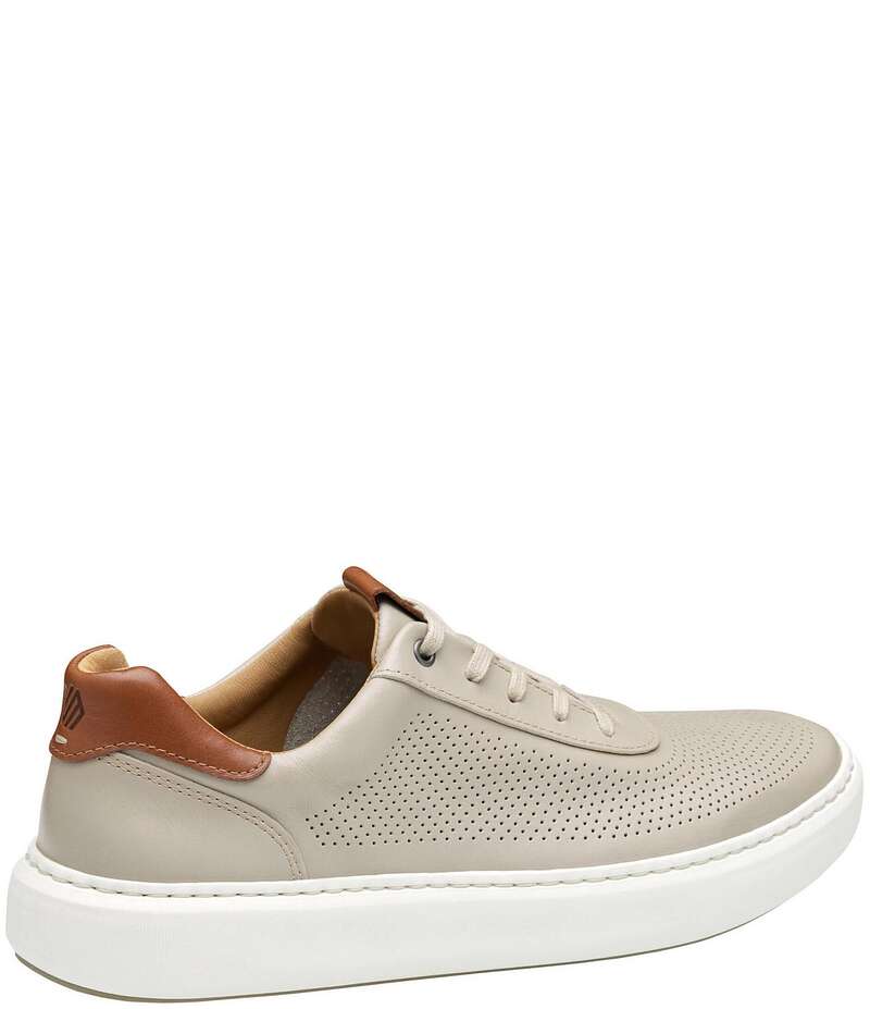 ジョンストンアンドマーフィー メンズ シューズ ドレスシューズ スニーカー レザー Johnston & Murphy Men's Anders Perforated Leather U-Throat Sneakers Beige ベージュ