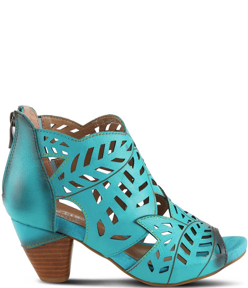ラリティステ レディース シューズ ブーツ・レインブーツ レザー L'ARTISTE Icon Leather Shooties Turquoise ターコイズ|ReVida 店