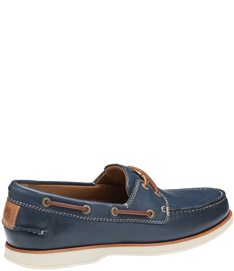 ジョンストンアンドマーフィー メンズ シューズ スリッポン・ローファー レザー Johnston & Murphy Men's Monaco Leather 2-Eye Boat Shoes Navy ネイビー