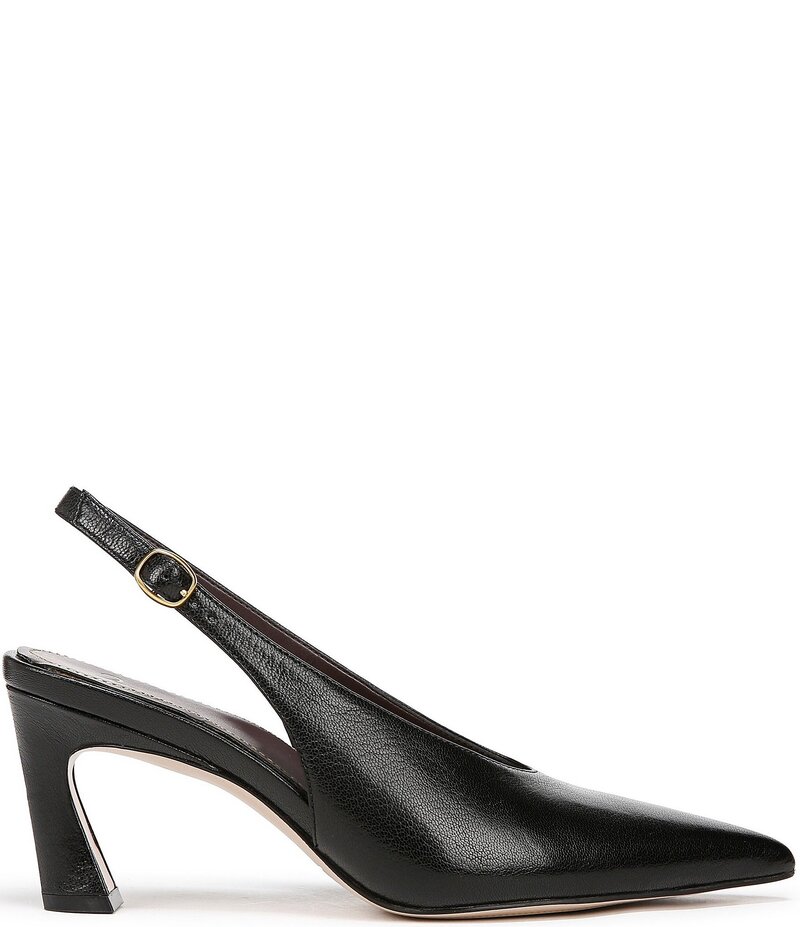 ナチュライザー レディース シューズ パンプス レザー ヒール Naturalizer 27 EDIT Elaine Leather Slingback Dress Heels Black ブラック｜ReVida 店