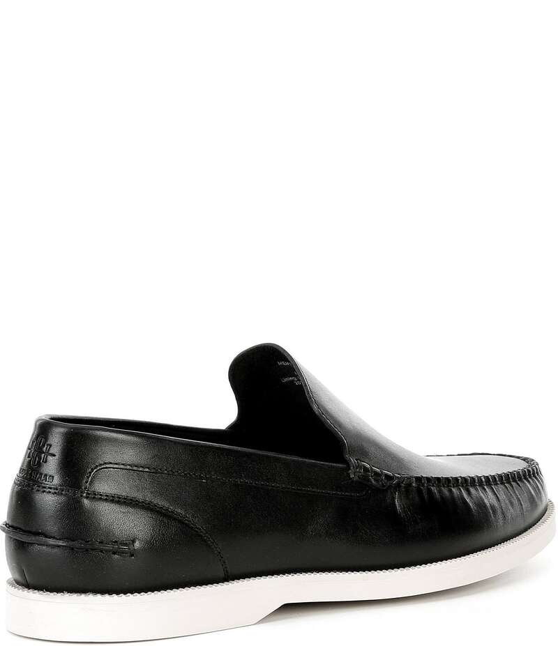 コールハーン メンズ シューズ スリッポン・ローファー レザー ローファー Cole Haan Men's American Classics Leather Hampton Loafers Black/Ivory アイボリー 17,026円