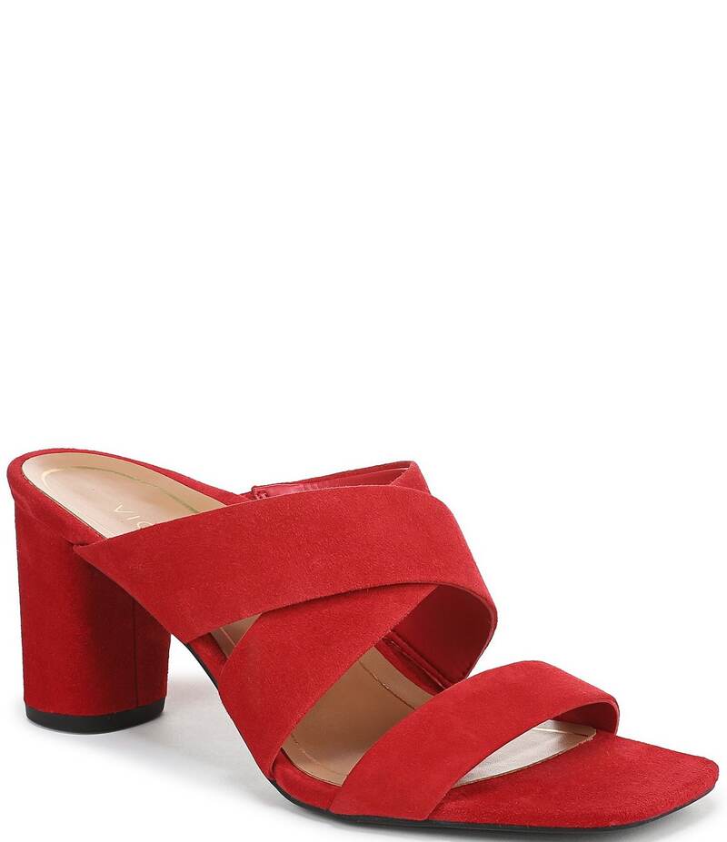 バイオニック レディース シューズ サンダル スエード Vionic Merlot Suede Banded Dress Slide Sandals Red レッド