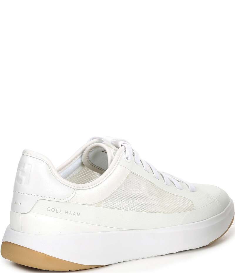 電話を掛けるハーン メンズ シューズ お召しものシューズ メッシュ スニーカー なめし革 Cole Haan Men\u0027s GRANDPRO All Day Court Leather and Mesh Sneakers Optic White 白いこと 靴-ビジネスシューズ
