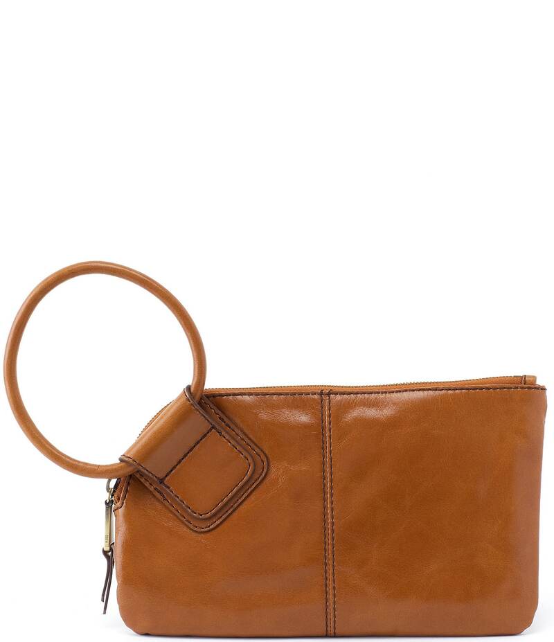 ホボ レディース 付属品 紙入れ なめし革 HOBO Sable Leather Ring-Handle Wristlet Truffle