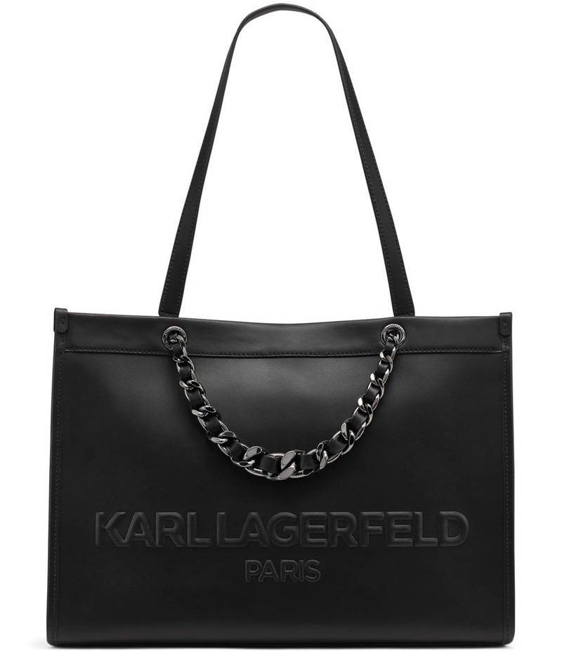 カール ラガーフェルド レディース バッグ ショルダーバッグ ロゴ KARL LAGERFELD PARIS Savoie Logo Chain Strap Tote Black ブラック｜ReVida 店 49,080円