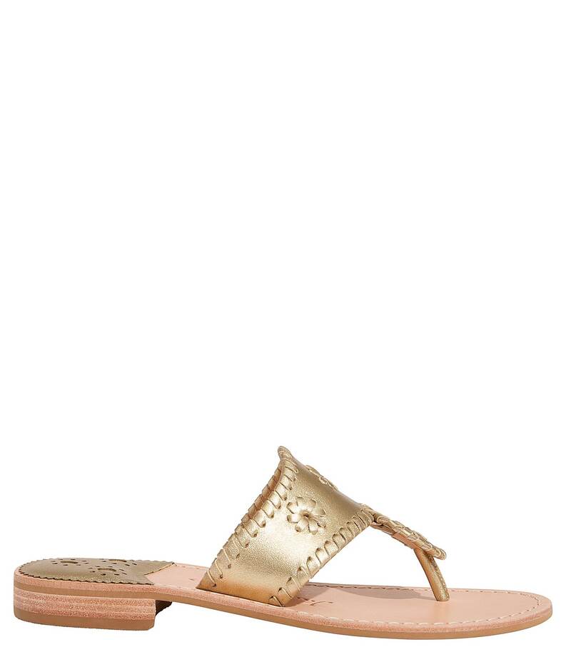ジャックロジャース レディース シューズ サンダル トール レザー Jack Rogers Jacks Metallic Leather Flat Thong Sandals Platinum/Platinum メタリック｜ReVida 店