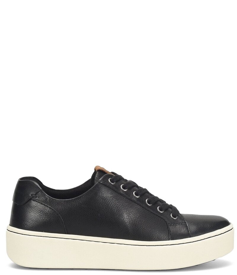 ボーン レディース シューズ スニーカー プラットホーム なめし革 Born Mira Leather Platform Sneakers Nero Black 黒いこと
