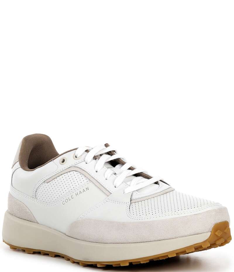 コールハーン メンズ シューズ ドレスシューズ スニーカー ダウン Cole Haan Men's Grand Crosscourt Downtown Sneakers Optic White/Silver Lining/Ivory ホワイト|ReVida 店